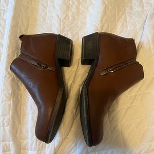 Brown ankle booties